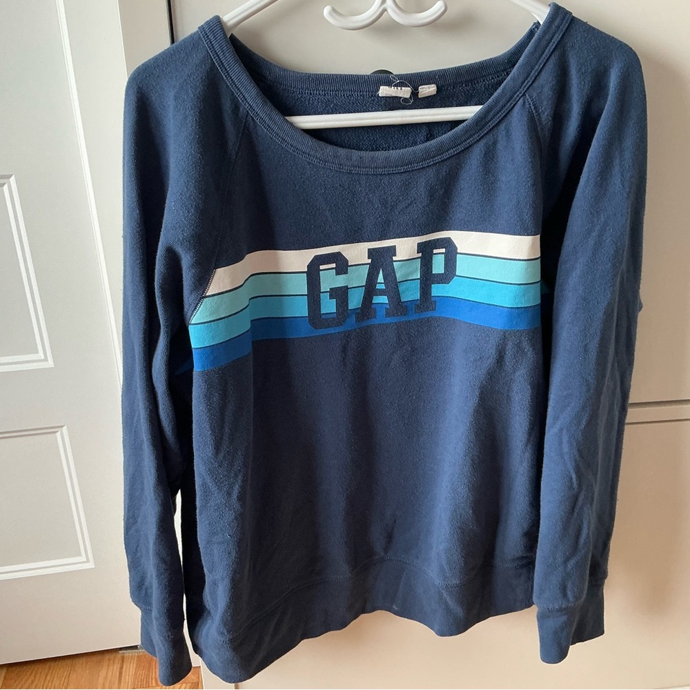 GAP Navy Blue Sweatshirt with Stripes